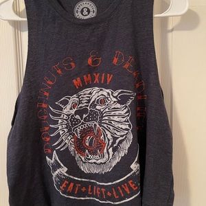 Doughnuts and Deadlifts Muscle Crop Top